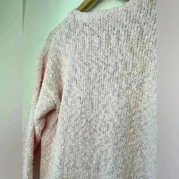 Vintage Paris Sports Club Prep Light Pink Knit Floral Embroidered Sweater Small - Picture 10 of 12